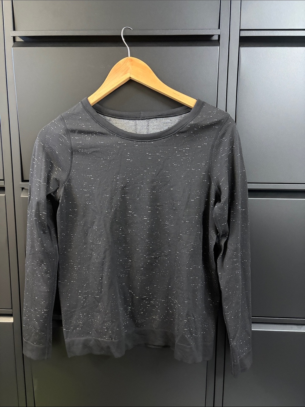 lululemon athletica Black Speckled Crewneck Sweater